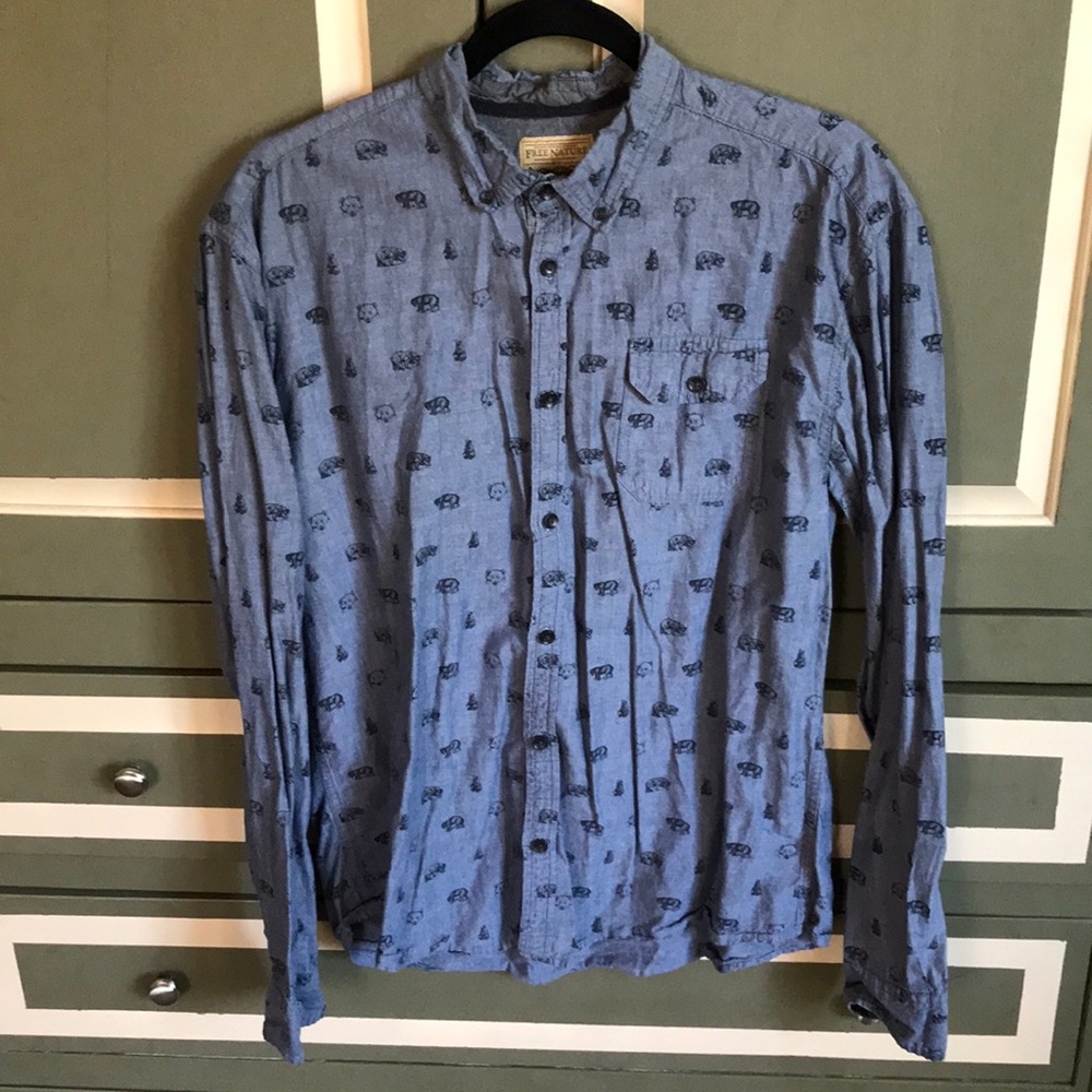 🟣 EUC - Free Nature button down top - size L